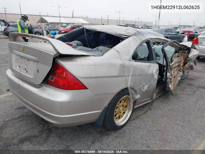 1HGEM22912L062625 2002 Honda Civic Ex