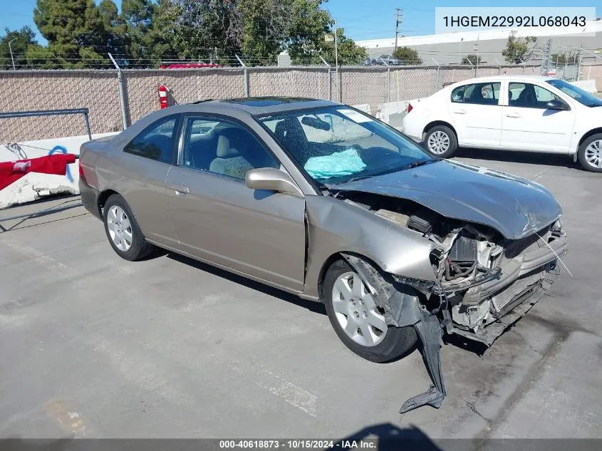 1HGEM22992L068043 2002 Honda Civic Ex