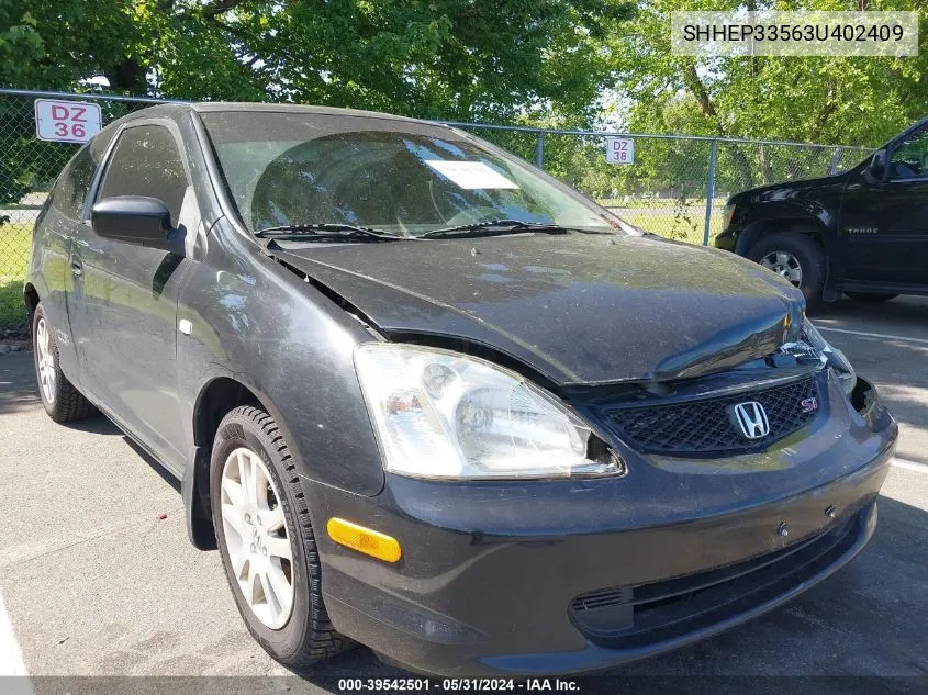 2003 Honda Civic Si VIN: SHHEP33563U402409 Lot: 39542501