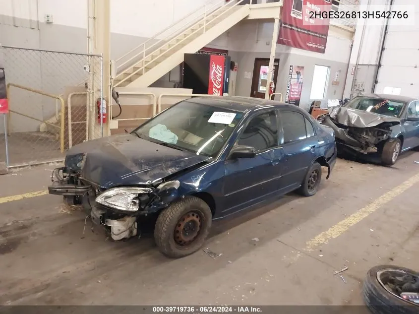 2HGES26813H542766 2003 Honda Civic Ex