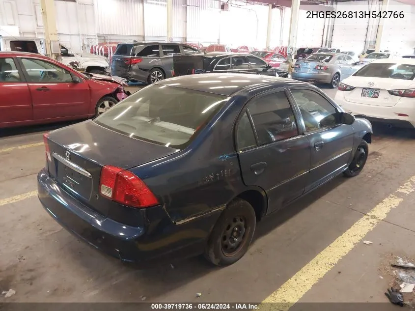 2HGES26813H542766 2003 Honda Civic Ex