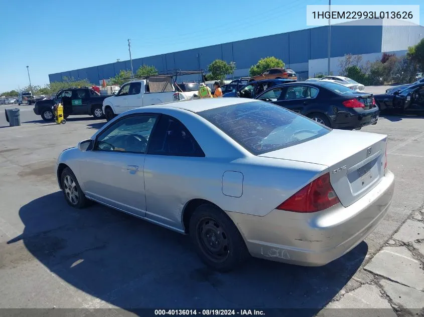 2003 Honda Civic Ex VIN: 1HGEM22993L013626 Lot: 40136014