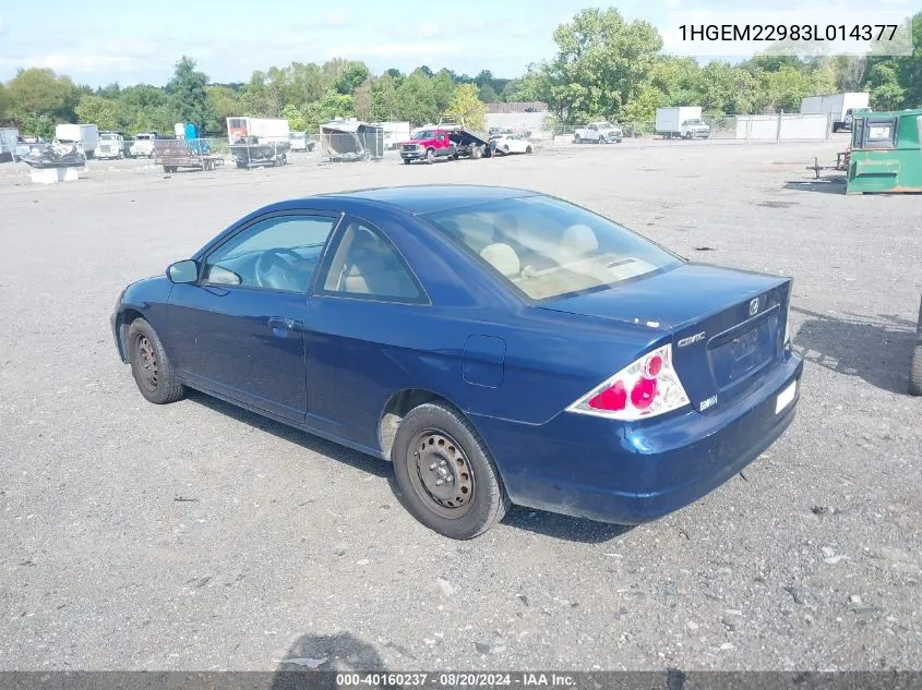 1HGEM22983L014377 2003 Honda Civic Ex