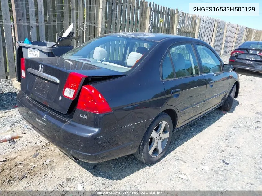 2HGES16533H500129 2003 Honda Civic Lx