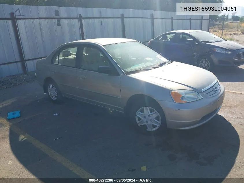 1HGES16593L004061 2003 Honda Civic Lx