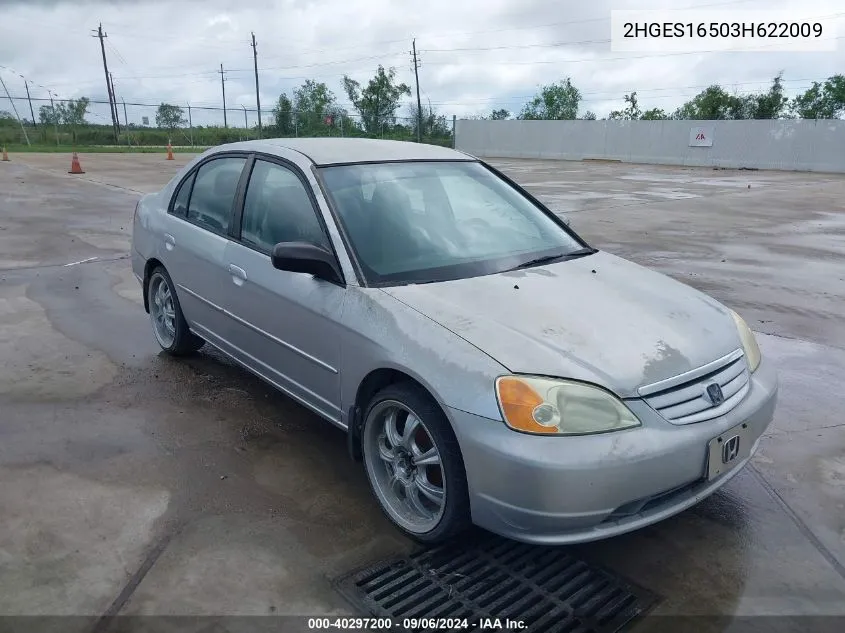 2HGES16503H622009 2003 Honda Civic Lx