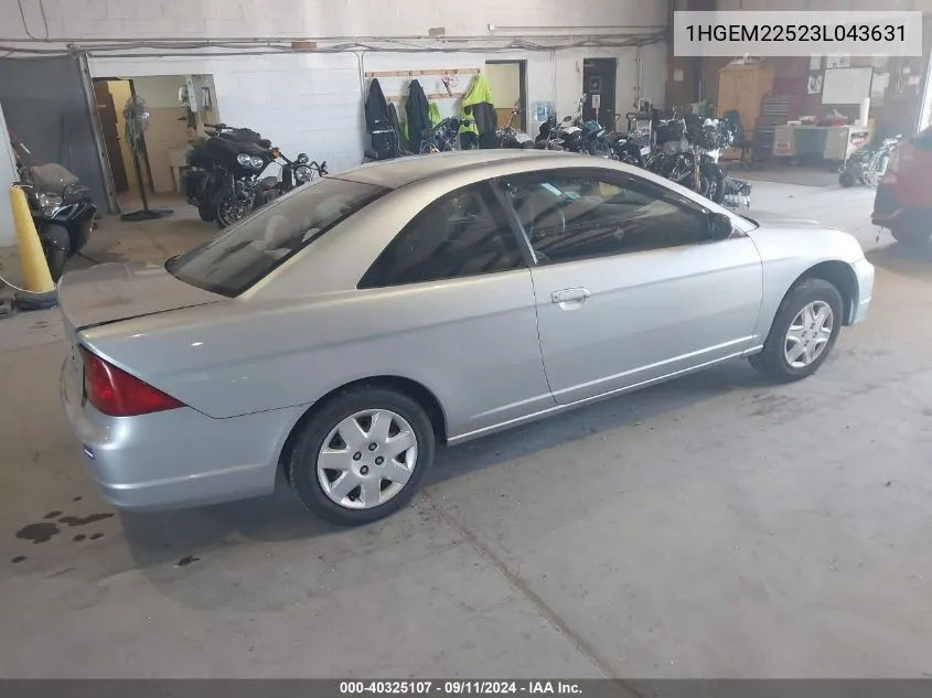 1HGEM22523L043631 2003 Honda Civic Lx