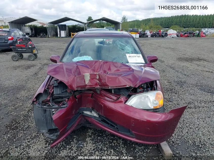 1HGES26883L001166 2003 Honda Civic Ex