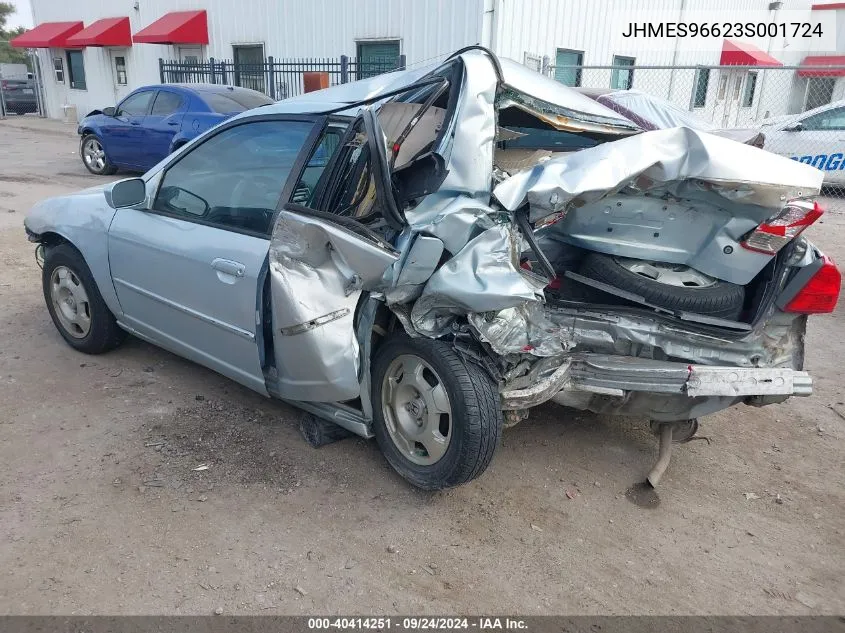 JHMES96623S001724 2003 Honda Civic Hybrid