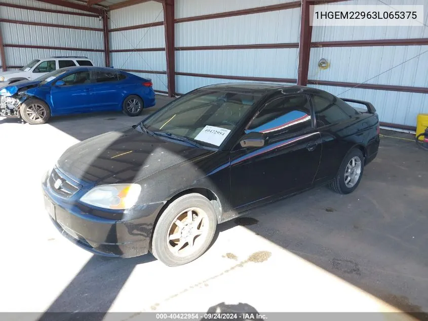 2003 Honda Civic Ex VIN: 1HGEM22963L065375 Lot: 40422954