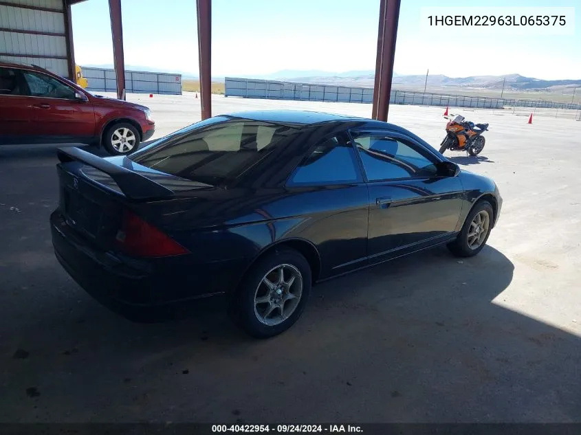 2003 Honda Civic Ex VIN: 1HGEM22963L065375 Lot: 40422954