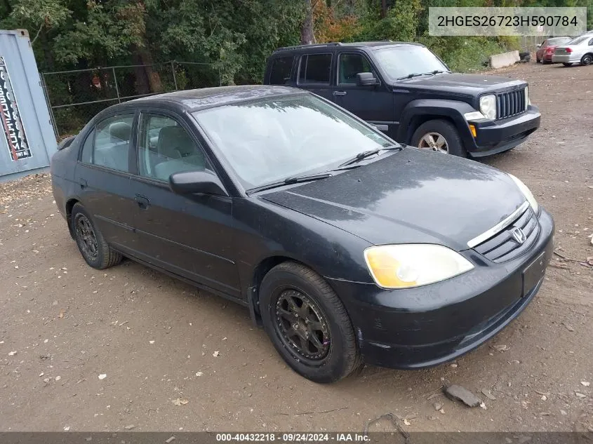 2003 Honda Civic Ex VIN: 2HGES26723H590784 Lot: 40432218