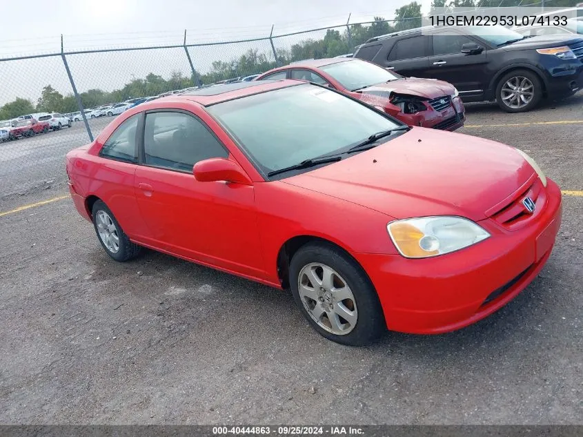 2003 Honda Civic Ex VIN: 1HGEM22953L074133 Lot: 40444863