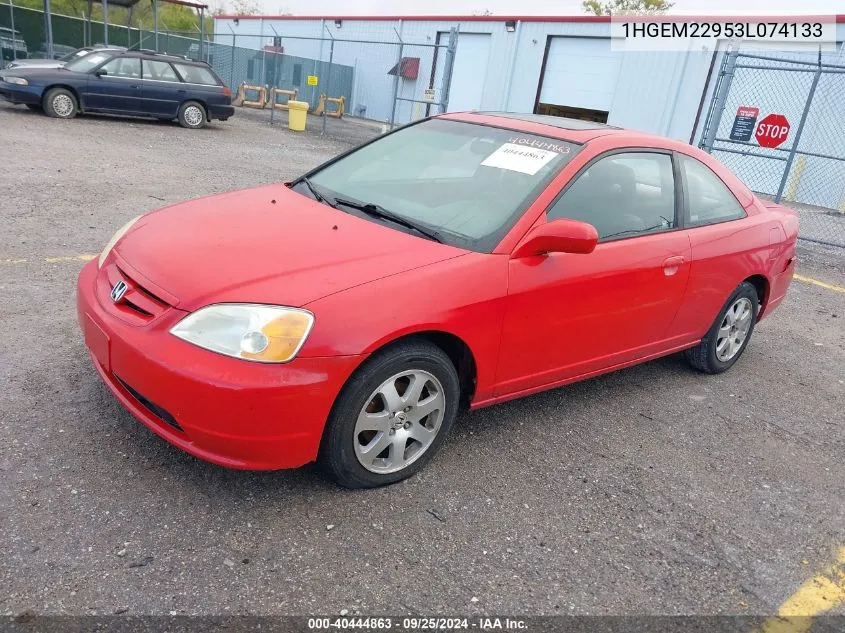 2003 Honda Civic Ex VIN: 1HGEM22953L074133 Lot: 40444863