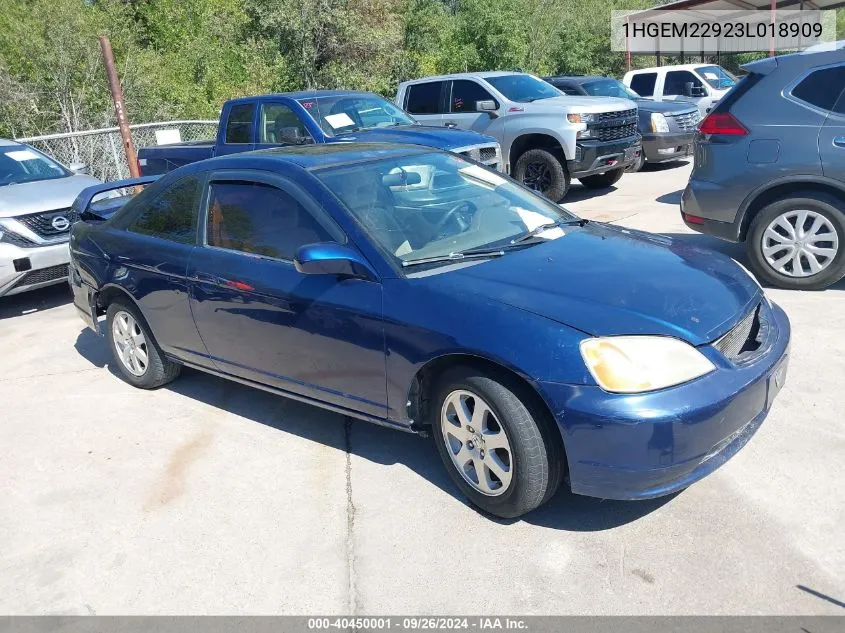 1HGEM22923L018909 2003 Honda Civic Ex