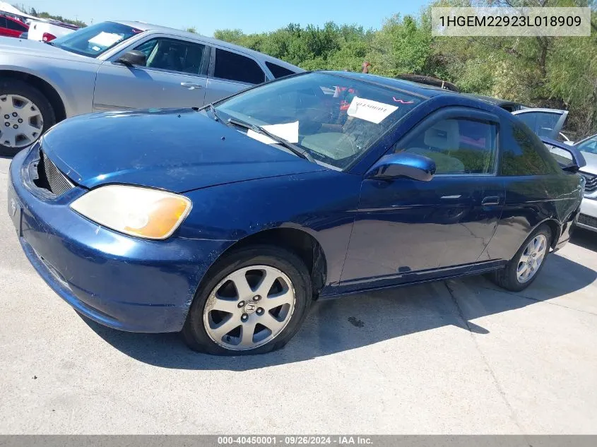 1HGEM22923L018909 2003 Honda Civic Ex