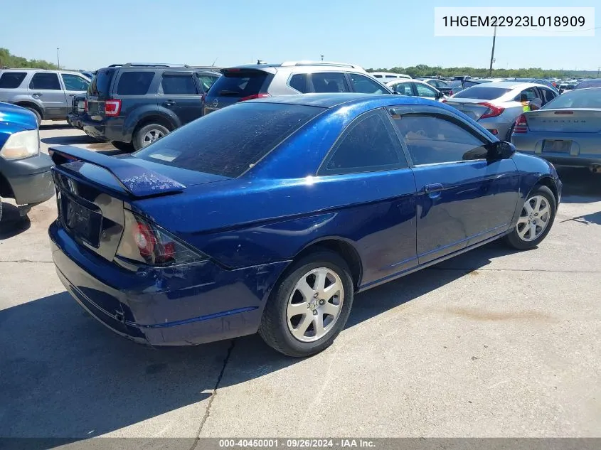 1HGEM22923L018909 2003 Honda Civic Ex