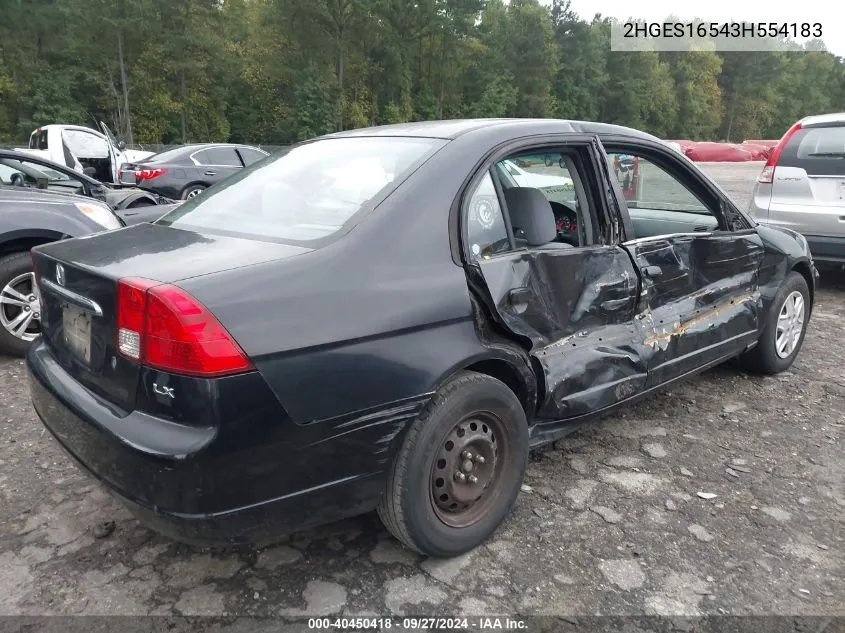 2HGES16543H554183 2003 Honda Civic Lx