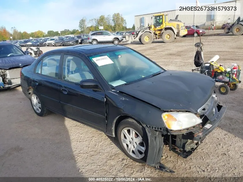 2003 Honda Civic Ex VIN: 2HGES26733H579373 Lot: 40525022