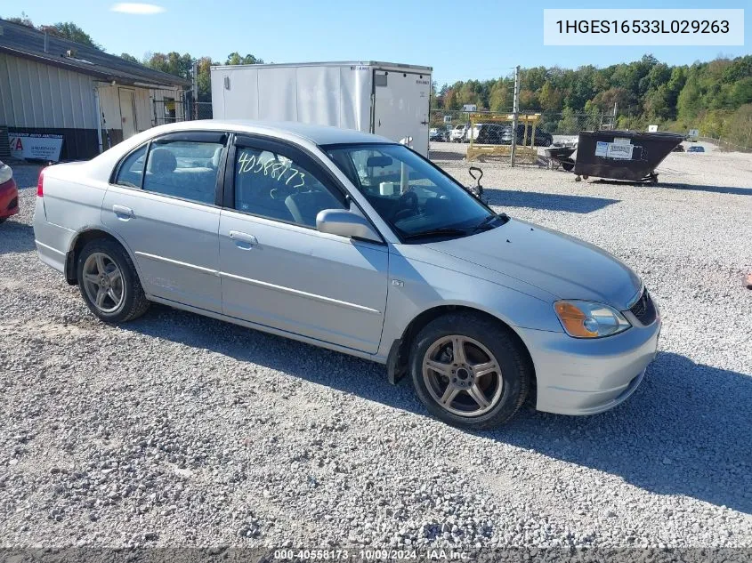 2003 Honda Civic Lx VIN: 1HGES16533L029263 Lot: 40558173