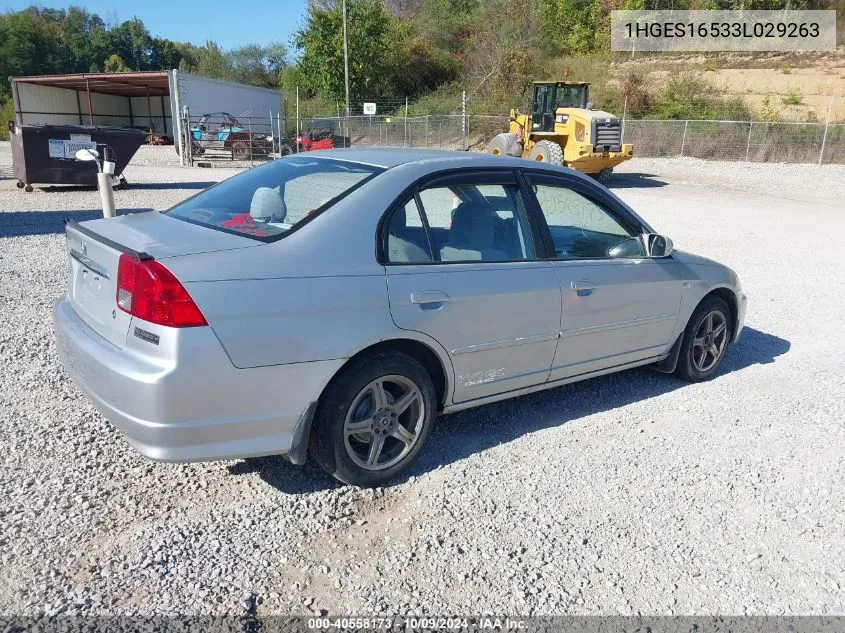 2003 Honda Civic Lx VIN: 1HGES16533L029263 Lot: 40558173