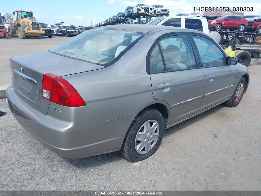 1HGES16553L030303 2003 Honda Civic Lx