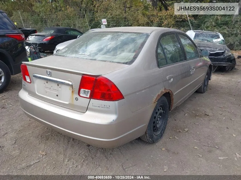 JHMES95693S004122 2003 Honda Civic Hybrid