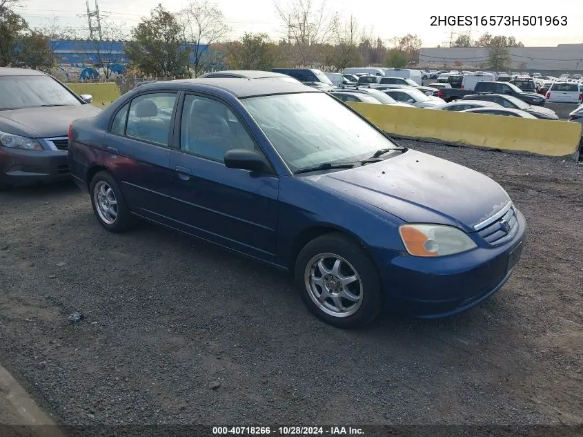 2003 Honda Civic Lx VIN: 2HGES16573H501963 Lot: 40718266