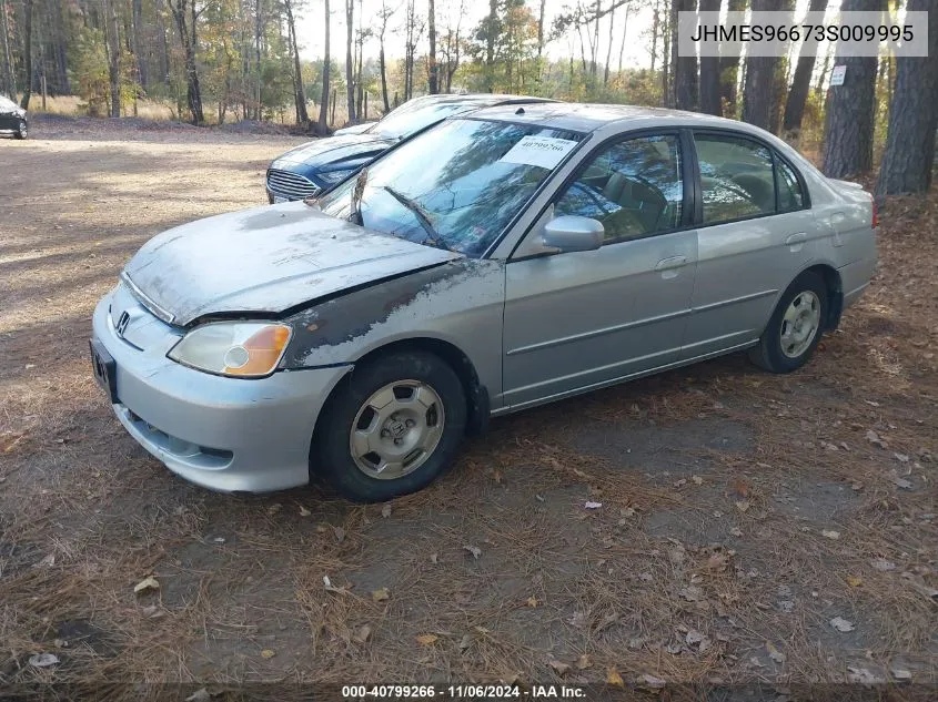 2003 Honda Civic Hybrid VIN: JHMES96673S009995 Lot: 40799266