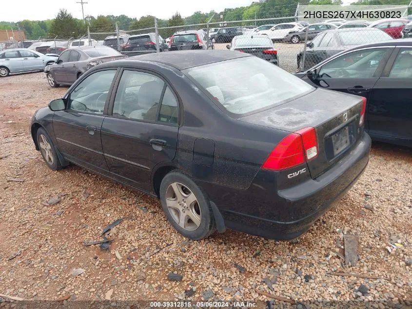 2HGES267X4H630823 2004 Honda Civic Ex