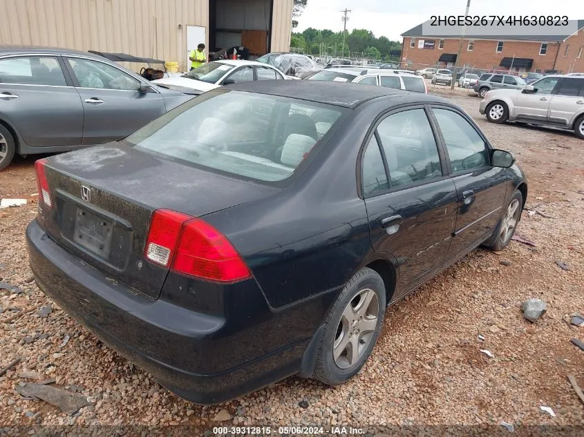 2004 Honda Civic Ex VIN: 2HGES267X4H630823 Lot: 39312815