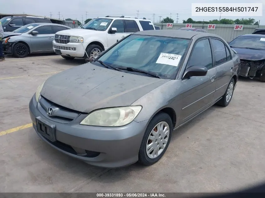 2HGES15584H501747 2004 Honda Civic Lx