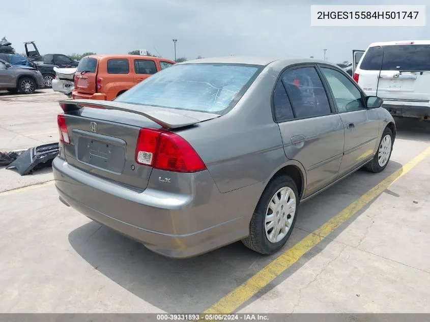 2HGES15584H501747 2004 Honda Civic Lx