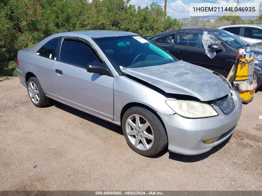 2004 Honda Civic Vp VIN: 1HGEM21144L046935 Lot: 40005850