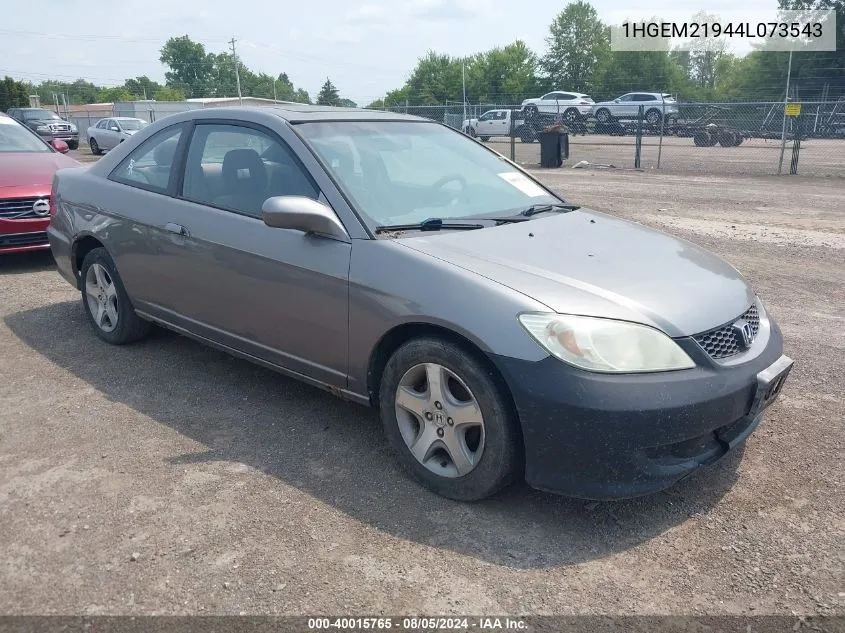 2004 Honda Civic Ex VIN: 1HGEM21944L073543 Lot: 40015765