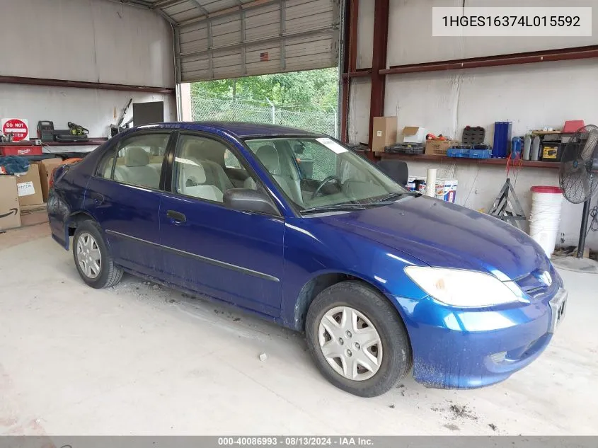 1HGES16374L015592 2004 Honda Civic Dx Vp