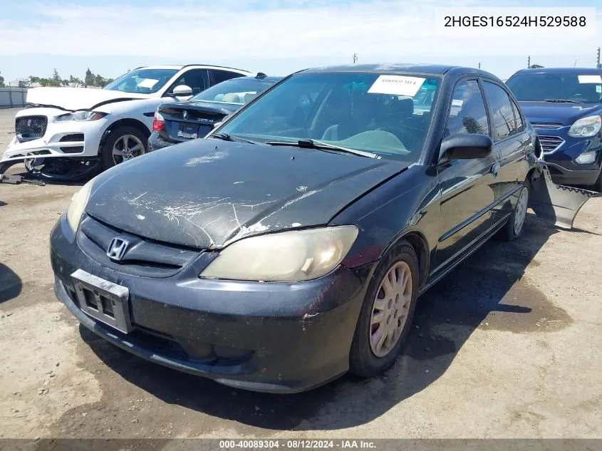 2HGES16524H529588 2004 Honda Civic Lx