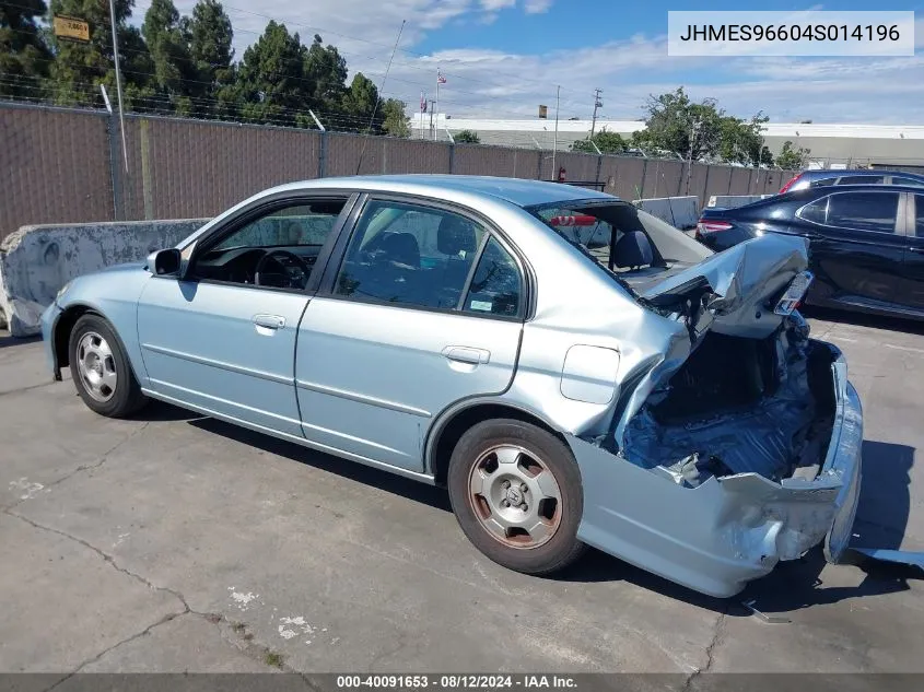 JHMES96604S014196 2004 Honda Civic Hybrid