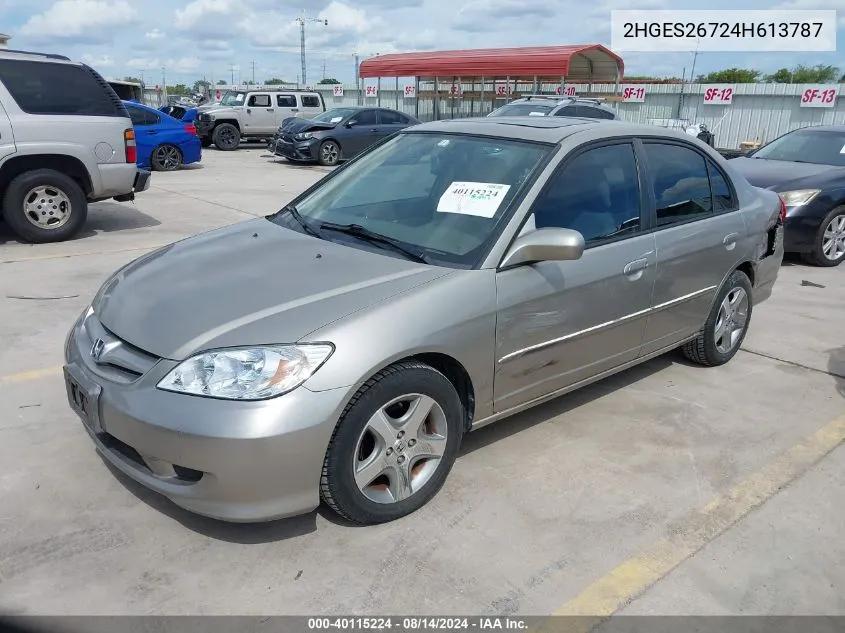 2HGES26724H613787 2004 Honda Civic Ex