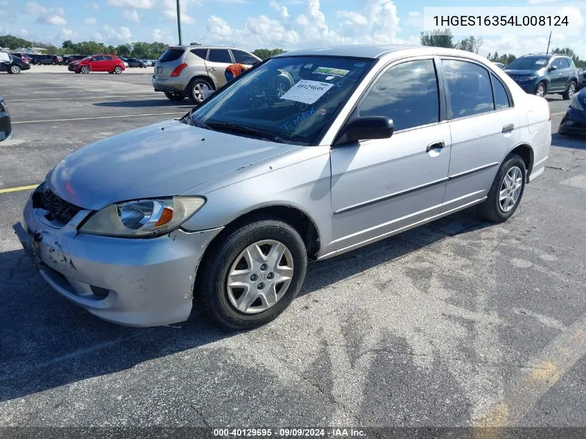 1HGES16354L008124 2004 Honda Civic Vp