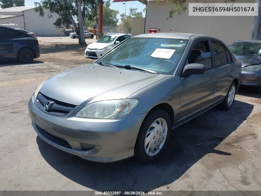 2HGES16594H501674 2004 Honda Civic Lx