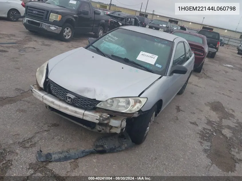 1HGEM22144L060798 2004 Honda Civic Vp