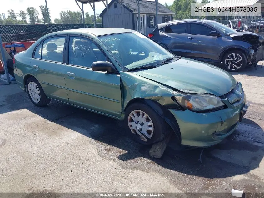 2004 Honda Civic Lx VIN: 2HGES16644H573035 Lot: 40267810