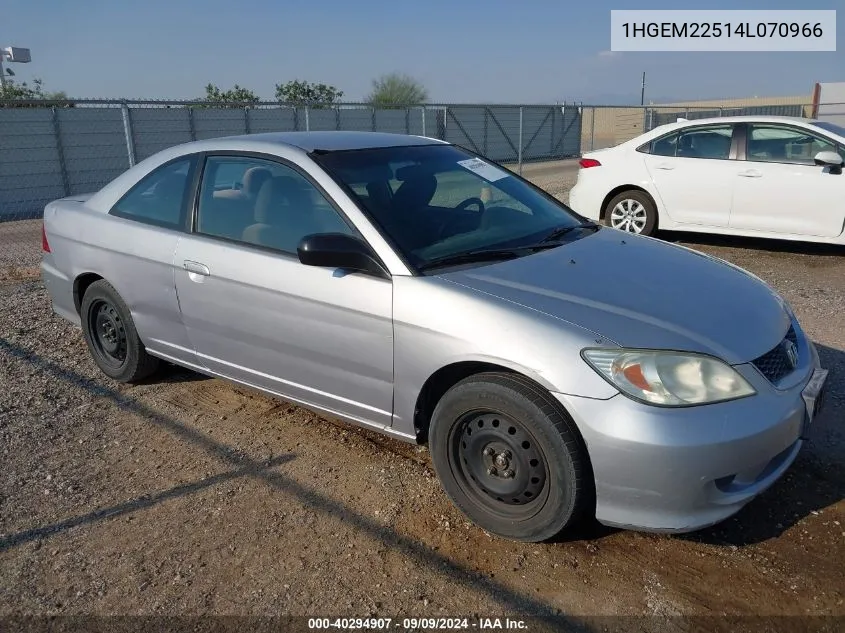 1HGEM22514L070966 2004 Honda Civic Lx