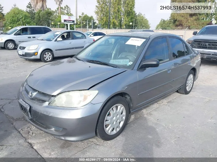 2HGES16574H537993 2004 Honda Civic Lx