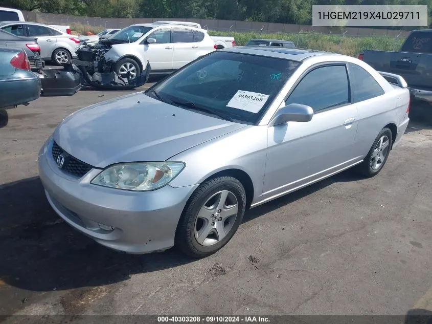 2004 Honda Civic Ex VIN: 1HGEM219X4L029711 Lot: 40303208