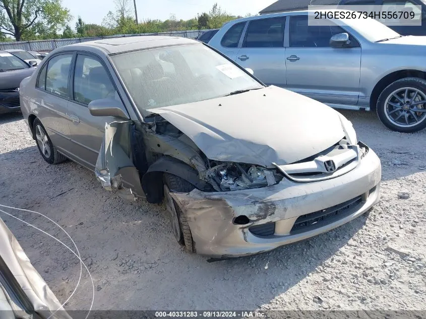 2004 Honda Civic Ex VIN: 2HGES26734H556709 Lot: 40331283