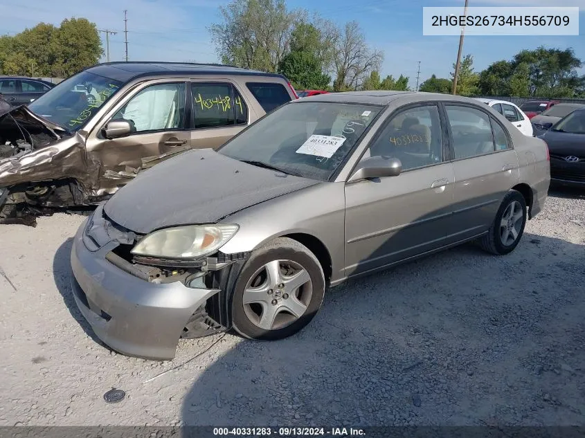 2004 Honda Civic Ex VIN: 2HGES26734H556709 Lot: 40331283