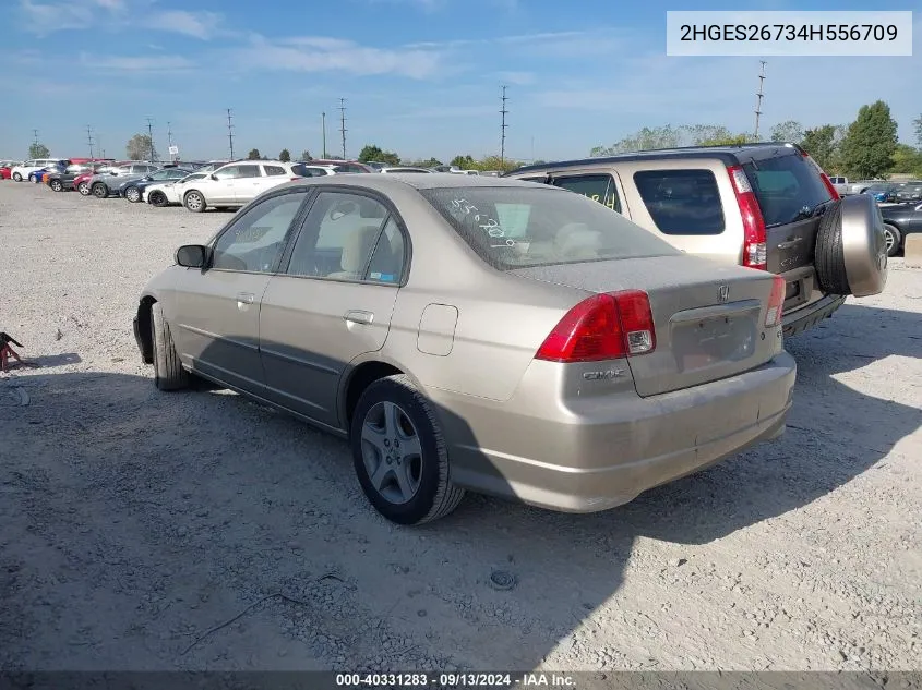 2004 Honda Civic Ex VIN: 2HGES26734H556709 Lot: 40331283