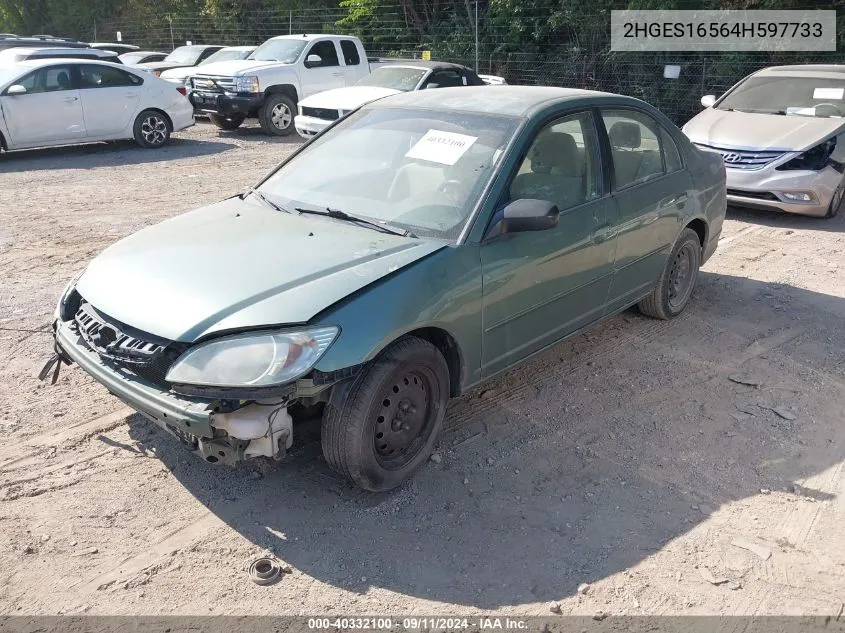 2HGES16564H597733 2004 Honda Civic Lx